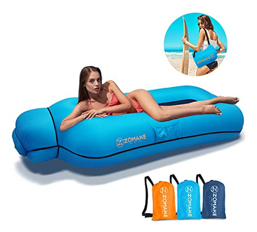 Zomake Inflable Lounger Air Sofa Hamack Portátil Amp; Gkwl9