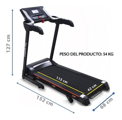 Caminadora Electrica Profesional 2.5hp Plegable Bluetooth In