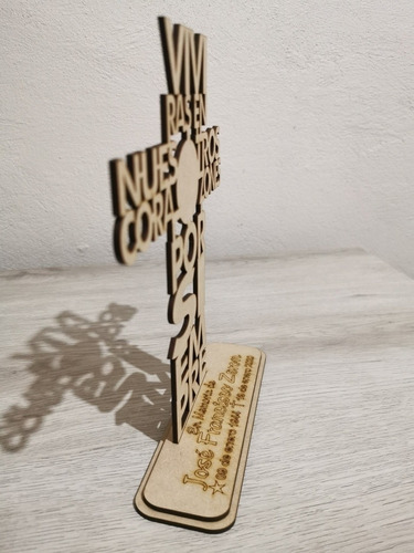 20 Cruz Para Difunto 25 Cm De Alto Personalizado En Mdf