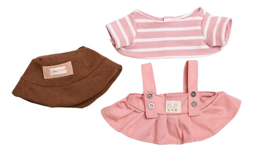 Vestido De Muñeca De Peluche Diy Con Sombrero Para Muñeca