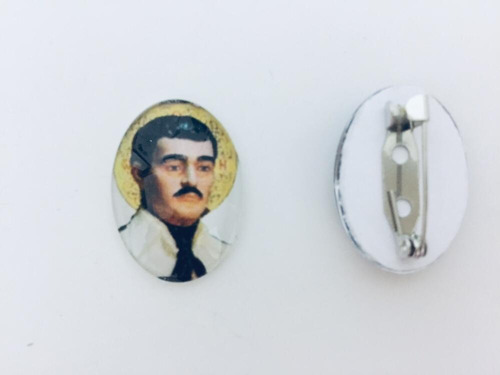 1  Prendedor Oval Del Rostro De Jesus Malverde