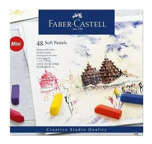 Giz Pastel Seco Curto Creative Studio 48 Cores Faber Castell
