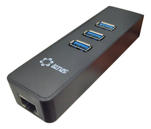 Kit 5 Adaptador Usb-c 3 Saída Usb3.0 Rj45 P Notebook Lt-1168