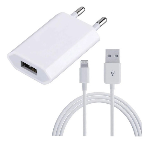 Cargador Completo iPhone 5v (cable + Enchufe)