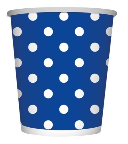 Vaso 9 Oz Polka Azul Rey - Sempertex