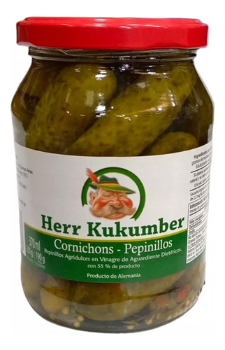Pepinos Agridulces Dieteticos Alemanes Herr Kukumber 370ml