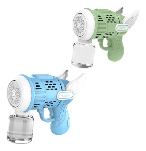 Pistola De Burbujas Automática Recargable Niños Azul