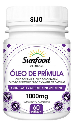 Leo De Prímula - 1000mg - 60 Cápsulas Softgel - Sunfood