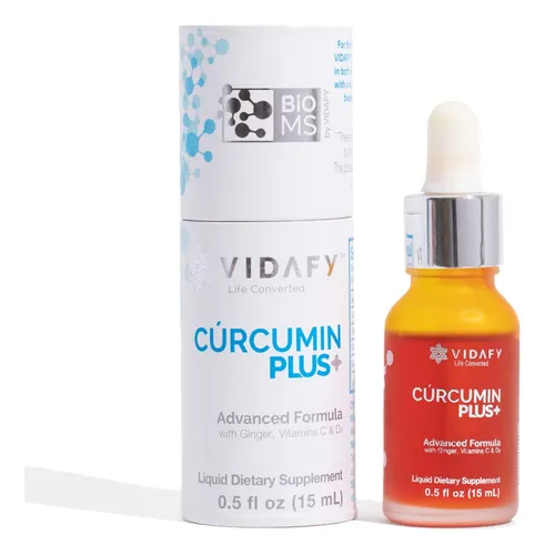 Suplemento Vidafy Turmeric Curcumin Plus W/ Bioms, Líquido D