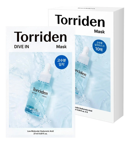 Torriden Dive In Low Molecular Hyaluronic Acid Mask 10 Pieza Tipo De Piel Todo Tipo De Piel