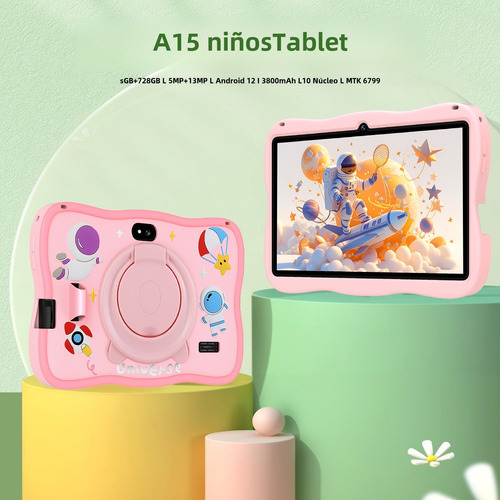 7'' Tablet Para Niños A15 Con Funda Android 12 6+128gb Wifi