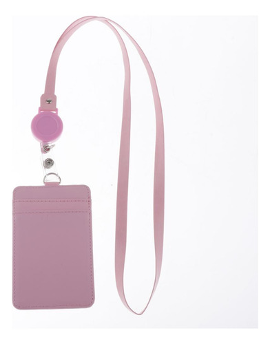 Funda De Tarjeta De Identificación Titular Con Rosado
