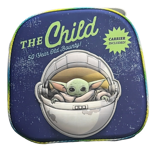 Kit Mochila Lonchera Lapicera Ruz Mandalorian Baby Yoda Azul Azul