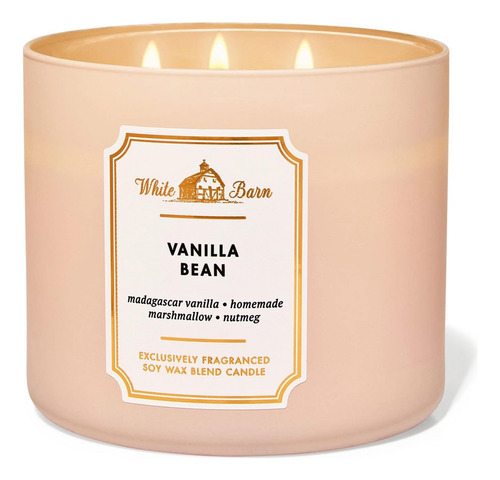 Vela Aromática De 14.5 Oz Bath And Body Works Agua Lisa Vanilla Bean