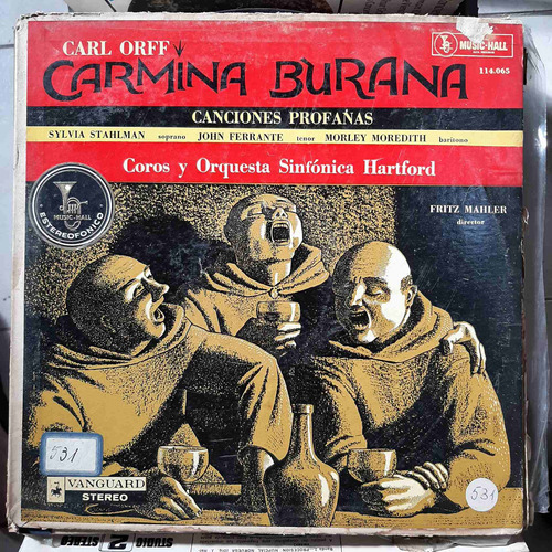 Vinilo Stahlman Ferrante Carmina Burana Cancion Profanas Cl2