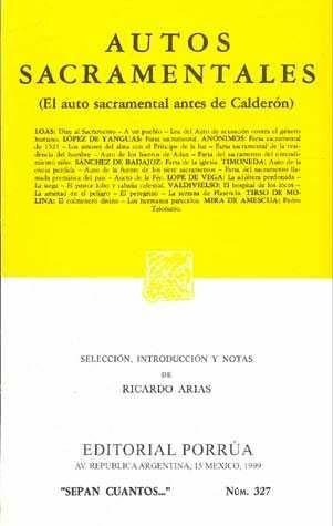 Libro # 327. Autos Sacramentales Nuevo