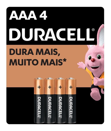 Duracell Pilha Alcalina Aaa 4 Unidades