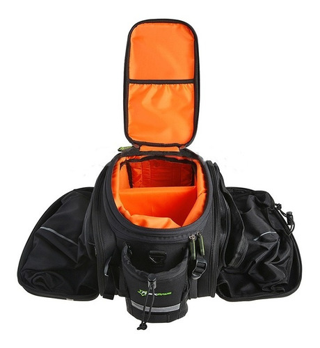Imagen 2 de 7 de Bolso Para Bicicleta. Con Alforjas Rockbros Cap. 10-35 Lts