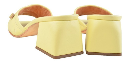 Zuecos Mules Taco Bajo De Mujer De Cuero Kroll - Ferraro