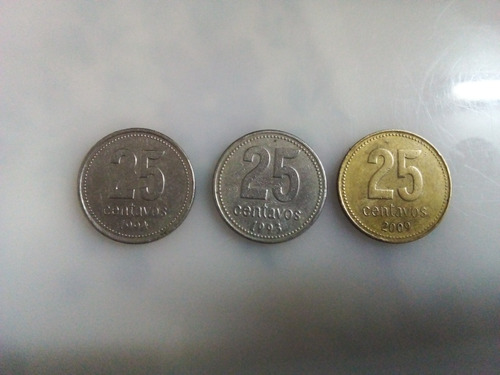 Monedas 25 Centavos Argentina 