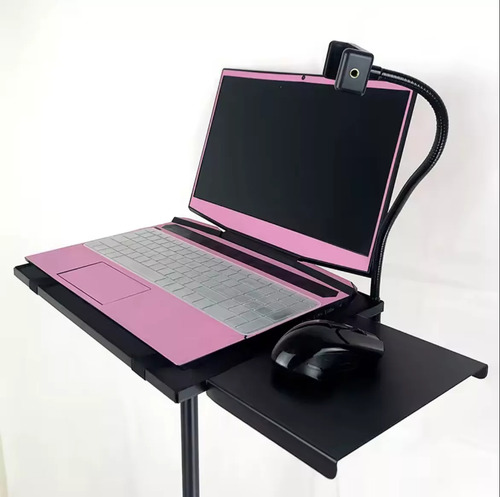 Atril Trípode Notebook Altura Ajustable Con Soporte Celular