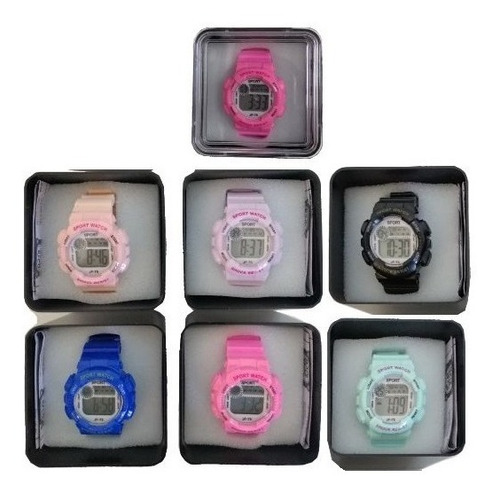 Reloj Digital Infantil Jf75 Alarma Luz Cronometro