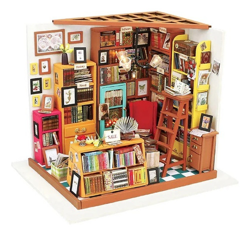 Sam's Study, Casita Miniatura Robotime, Puzzle 3d