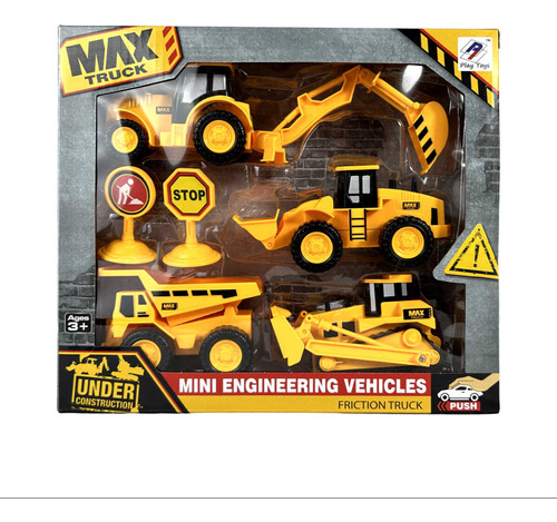 Maquinaria Juguete Construcción Luptoys Max Truck Amarillo