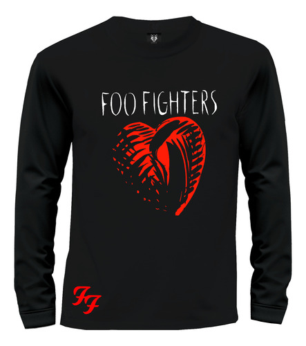 Camiseta Camibuzo Rock Foo Fighters Corazón