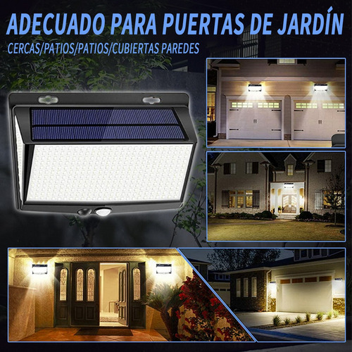 Lâmpada Solar 300led Ip65 Externa 3 Modos Com Sensor