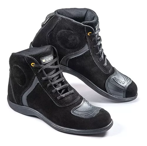 Botas Moto Solco Urbanas Con Protección Cuero En Teo Motos