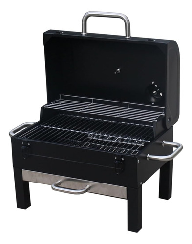 Parrilla De Carbón Portátil Gasone 2 En 1 Con Ahumador 18
