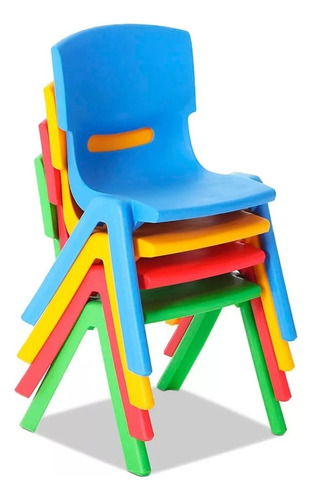 Silla De Plastico Infantil Varios Colores Niños Metinca