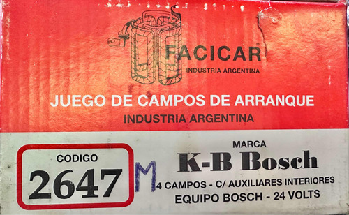 Campos De Arranque Fkb , T/bosch 24 Voltfkb Burro 24volt