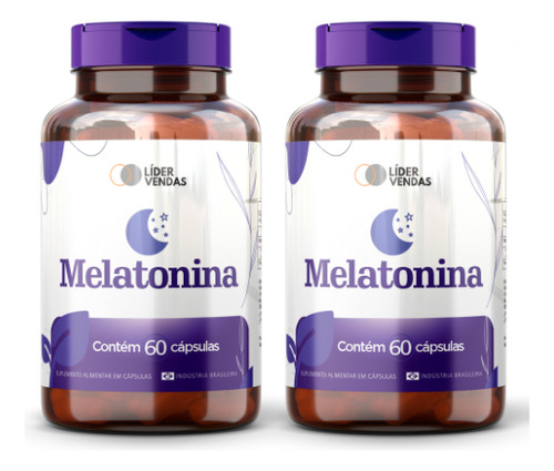 Melatonina - 60 Cápsulas 500mg Kit 2 Potes
