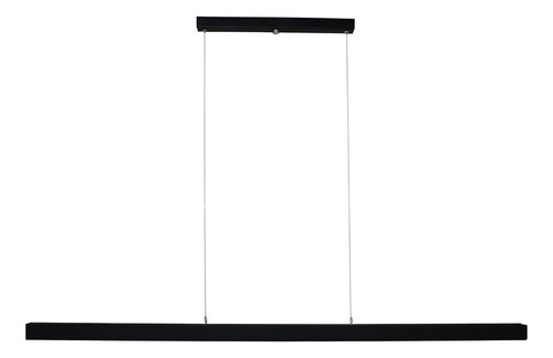 Luminaria Pendente Teto Retangular Led Integrado 50w 115cms Cor Preto- Luz Quente 3000k 127v/220v