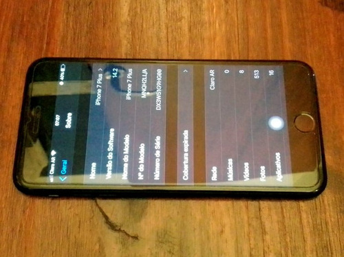 iPhone 7 Plus 32 Gb Negro + Cargador/funda/glass Batería 91%
