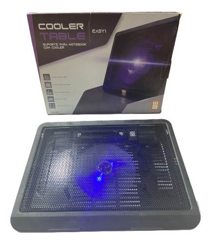 Base Suporte P/ Notebook Cooler Refrigeração Ventilação Cor Preto