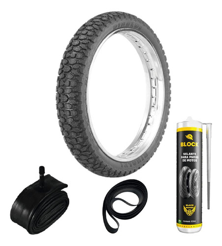 Pneu 410-18 60r Wh21 Rinaldi + Camara + Cinta + Selante