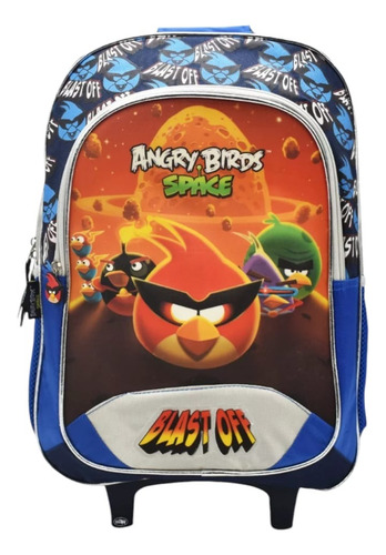 Mochila Angry Birds Con Ruedas Led Primaria Urbania