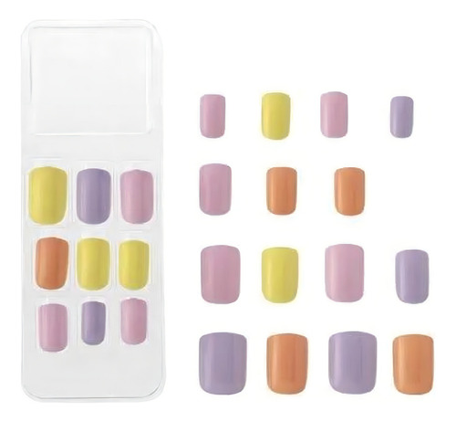 Unhas Postiças Kiss Ny Joy Collection Quadrada 24un Jn03b