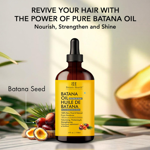 Aceite Botanic Hearth De Batana Cruda Para El Crecimiento De