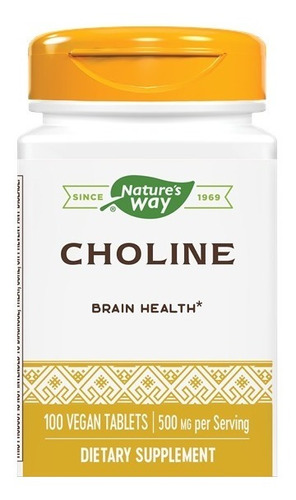 Choline Colina 100tabletas De 500mg De Natures Way 