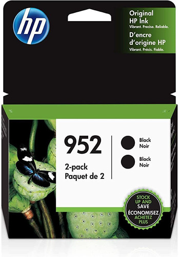 Hp 952 | 2 Cartuchos De Tinta | Negro | Funciona Con Hp Off.