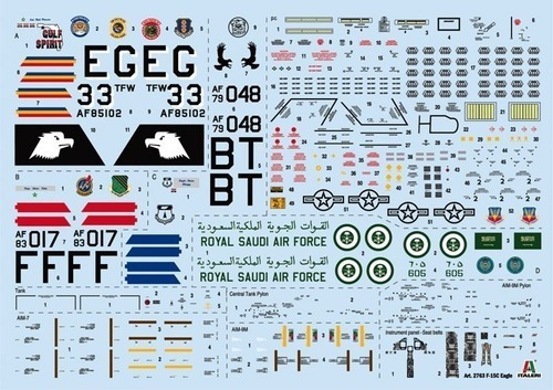 Caça moderno F15 Eagle Avion Italeri 2763 modelo 1/48 F 15