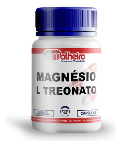 Magnésio L Treonato 350 Mg 180 Cápsulas