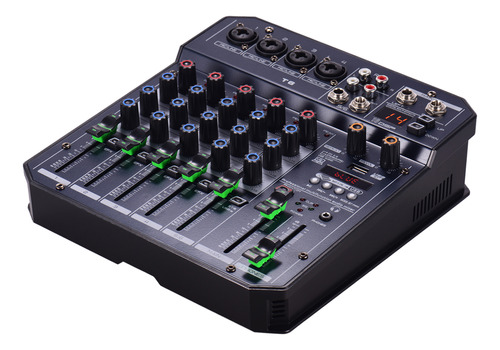 Consola De Mezclas Power 48 V Dj Karaoke T6 Phantom Supply P