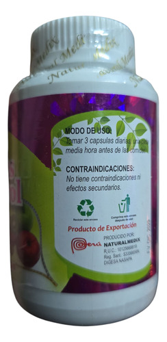 Suplemento Contra La Diabetes, Colesterol Y Presión 100 Cáps Sin Sabor
