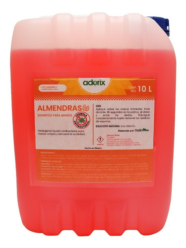 Jabón Líquido Para Manos Aroma Almendras 10 Litros