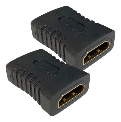 Kit Com 2 Adaptadores Hdmi Femea X Femea Emenda Extensor